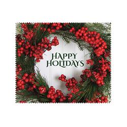 Happy Holidays Wreath (bag of 100 cloths)